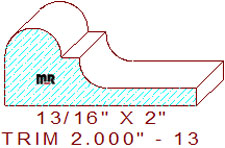 Trim Moulding 2" - 13 Trim Moulding 2" - 13