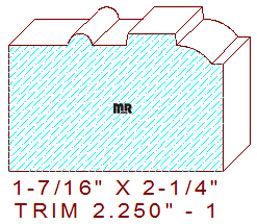 Trim Moulding 2-1/4" - 1 Trim Moulding 2-1/4" - 1