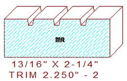 Trim Moulding 2-1/4" - 2 Trim Moulding 2-1/4" - 2