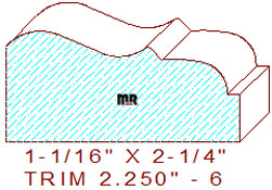 Trim Moulding 2-1/4" - 6