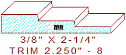 Trim Moulding 2-1/4" - 8 Trim Moulding 2-1/4" - 8