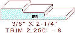 Trim Moulding 2-1/4" - 8