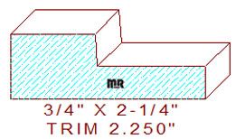 Trim Moulding 2-1/4" Trim Moulding 2-1/4"