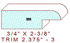 Trim Moulding 2-3/8" - 3 Trim Moulding 2-3/8" - 3