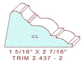 Trim Moulding 2-7/16" - 2 Trim Moulding 2-7/16" - 2
