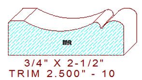 Trim Moulding 2-1/2" - 10 