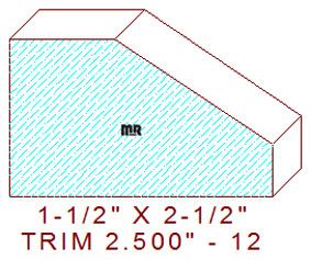 Trim Moulding 2-1/2" - 12 Trim Moulding 2-1/2" - 12