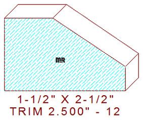 Trim Moulding 2-1/2" - 12 