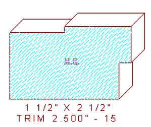 Trim Moulding 2-1/2" - 15 Trim Moulding 2-1/2" - 15