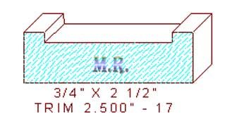 Trim Moulding 2-1/2" - 17 Trim Moulding 2-1/2" - 17