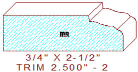 Trim Moulding 2-1/2" - 2 Trim Moulding 2-1/2" - 2