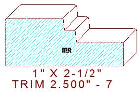 Trim Moulding 2-1/2" - 7 Trim Moulding 2-1/2" - 7