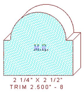 Trim Moulding 2-1/2" - 8 Trim Moulding 2-1/2" - 8