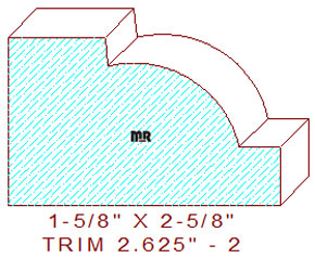 Trim Moulding 2-5/8" - 2 Trim Moulding 2-5/8" - 2