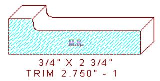 Trim Moulding 2-3/4" - 1 Trim Moulding 2-3/4" - 1