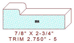 Trim Moulding 2-3/4" - 5 Trim Moulding 2-3/4" - 5