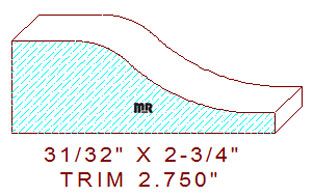Trim 2-3/4" Trim 2-3/4"
