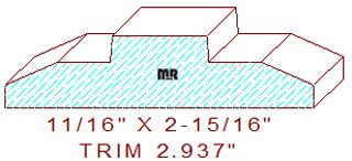 Stemware/Wine Rack Trim 2-15/16" Stemware/Wine Rack Trim 2-15/16"