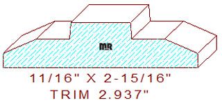 Stemware/Wine Rack Trim 2-15/16"