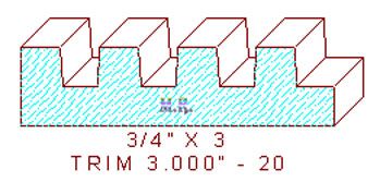 Trim Moulding 3" - 20