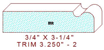 Trim Moulding 3-1/4" - 2 Trim Moulding 3-1/4" - 2