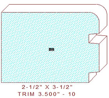 Trim Moulding 3-1/2" - 10 Trim Moulding 3-1/2" - 10