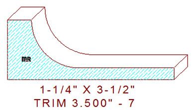 Trim Moulding 3-1/2" - 7 Trim Moulding 3-1/2" - 7