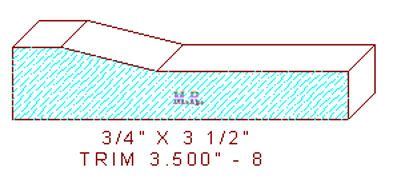 Trim Moulding 3-1/2" - 8 Trim Moulding 3-1/2" - 8