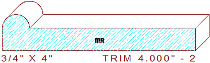 Trim Moulding 4" - 2 Trim Moulding 4" - 2