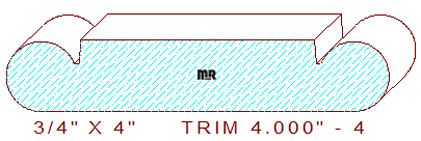 Trim Moulding 4" - 4 Trim Moulding 4" - 4