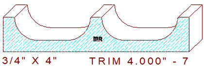 Trim Moulding 4" - 7 Trim Moulding 4" - 7