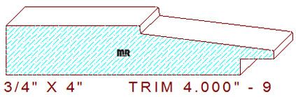 Trim Moulding 4" - 9 Trim Moulding 4" - 9