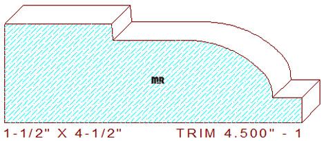Trim Moulding 4-1/2" - 1 Trim Moulding 4-1/2" - 1