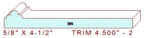 Trim Moulding 4-1/2" - 2 Trim Moulding 4-1/2" - 2