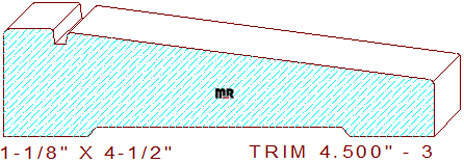 Trim Moulding 4-1/2" - 3 Trim Moulding 4-1/2" - 3