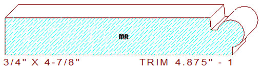 Trim Moulding 4-7/8" - 1 Trim Moulding 4-7/8" - 1