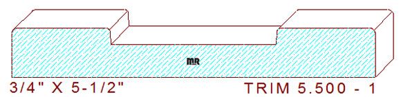 Trim Moulding 5-1/2" - 1 Trim Moulding 5-1/2" - 1