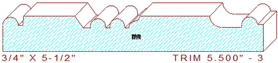 Trim Moulding 5-1/2" - 3 Trim Moulding 5-1/2" - 3