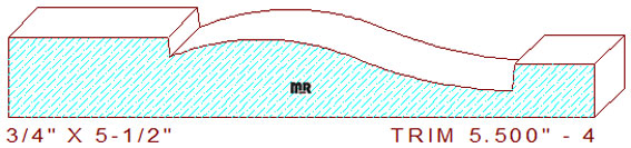 Trim Moulding 5-1/2" - 4 Trim Moulding 5-1/2" - 4
