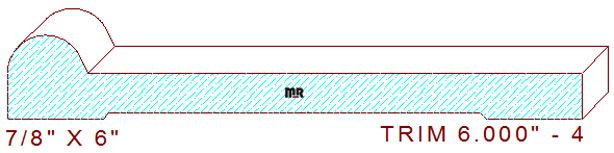 Trim Moulding 6" - 4 Trim Moulding 6" - 4