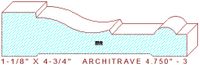 Architrave/Header 4-3/4" - 3 Architrave/Header 4-3/4" - 3