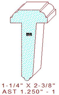T-Astragal 1-1/4" - 1 T-Astragal 1-1/4" - 1