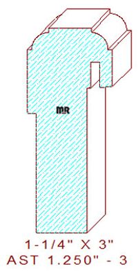 T-Astragal 1-1/4" - 3 T-Astragal 1-1/4" - 3