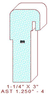 T-Astragal 1-1/4" - 4 T-Astragal 1-1/4" - 4