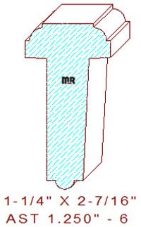 T-Astragal 1-1/4" - 6 T-Astragal 1-1/4" - 6