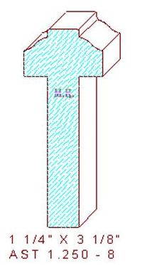 T-Astragal 1-1/4" - 8 T-Astragal 1-1/4" - 8