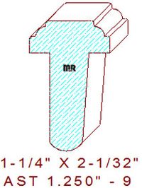 T-Astragal 1-1/4" - 9 T-Astragal 1-1/4" - 9