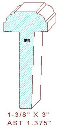 T-Astragal 1-3/8" T-Astragal 1-3/8"