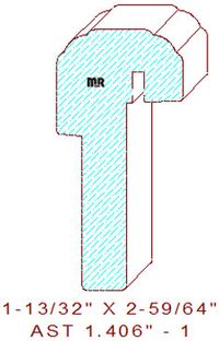 T-Astragal 1-13/32" - 1