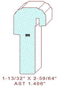 T-Astragal 1-13/32" T-Astragal 1-13/32"